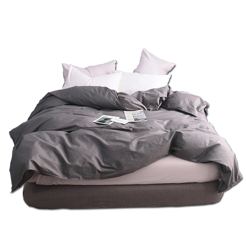 纯色全棉被套单件单人100%纯棉被罩双人1.8X2.0米简约1.5m200x230