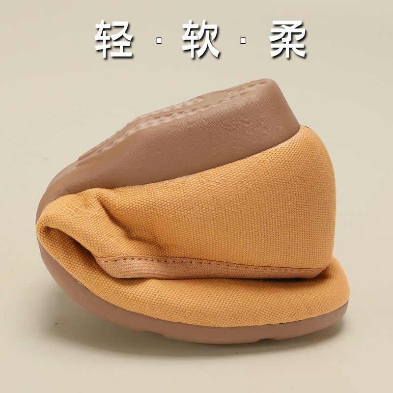 新款舞蹈鞋女成人软底广场舞鞋驼色平跟帆布不累脚秧歌轻便古典舞