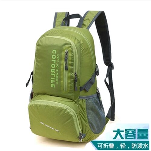 新款皮肤包超轻薄双肩背包女可折叠D登山包男防水35L大容量旅行包