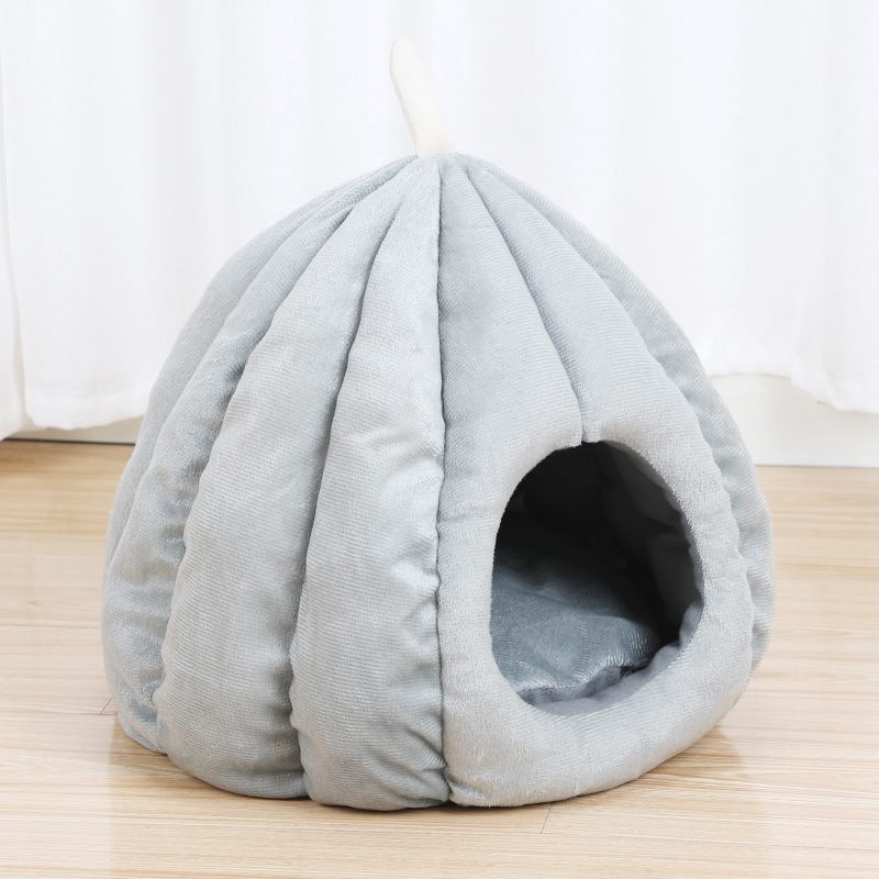 秋冬款保暖南瓜猫窝狗窝封闭式深度睡眠帐篷狗狗猫咪窝宠物用品