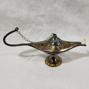 灯神灯阿拉丁神灯巴基斯坦铜器铜灯欧式摆件花纹随机