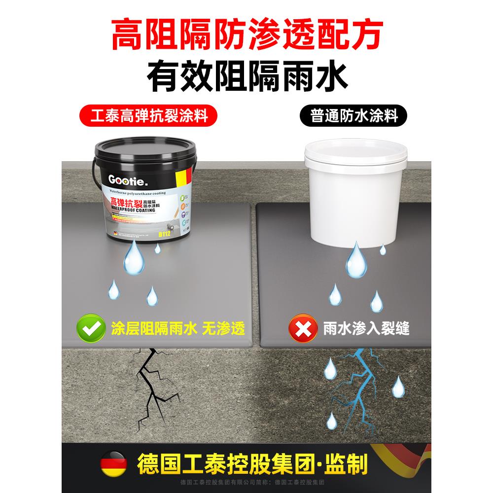 屋顶防材水补漏料房顶用楼漏顶漏水专涂料D112外墙裂缝堵王防漏防