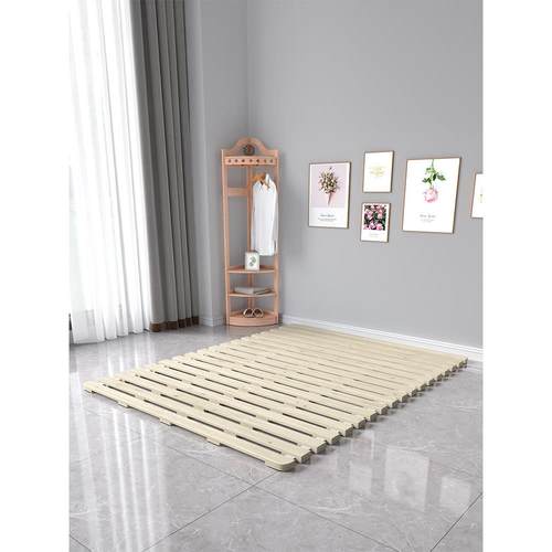 落地床架实木榻榻米排骨架地铺折叠矮床防潮地台席梦思支撑架床板