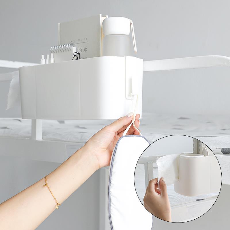 床头置物架床01边挂篮手机壁打孔上铺宿挂舍免吊篮放小收纳神器