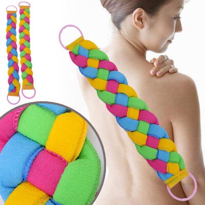 搓背拉背麻花辫长条强力搓澡巾沐浴条搓背神器去泥擦背巾加厚掉泥