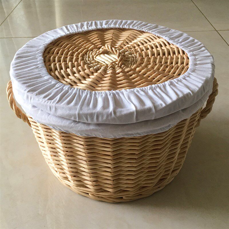 柳编家居带盖家用馒头筐水果编织筐田园风收纳筐鸡蛋筐面包食品篮,收纳整理,其他收纳篮,淘宝优惠券,粉丝福利购,淘宝优惠卷
