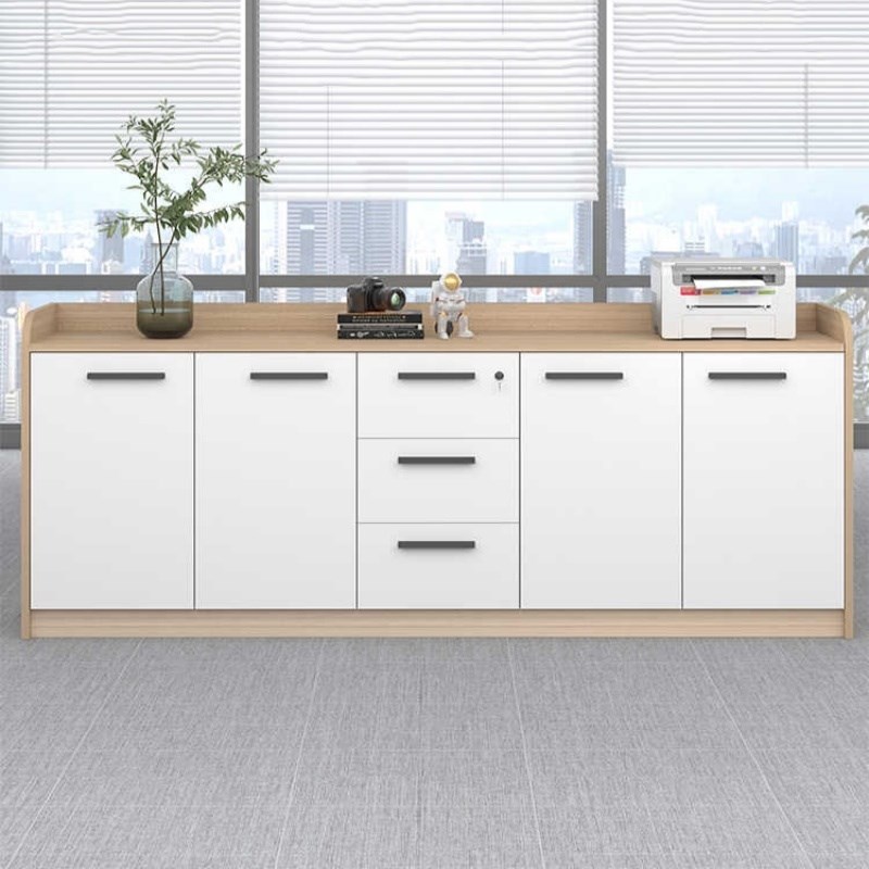 办公室茶水柜会议室柜落地矮柜隔断办公侧柜置物储U物柜文件柜木