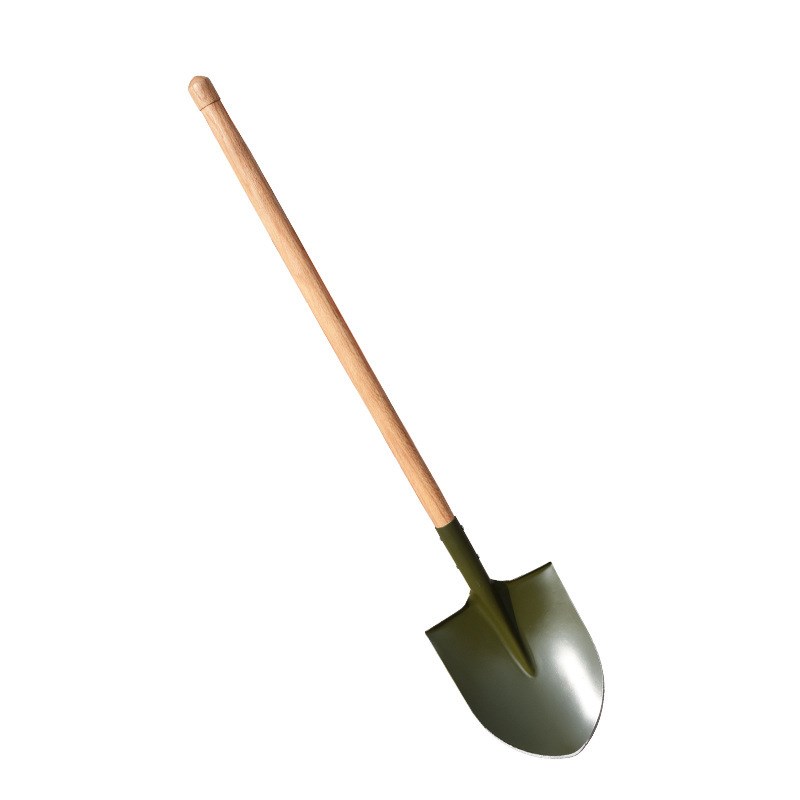 木柄园林挖树坑尖锹防汛救援锰钢淬火锻Q造铁锹多用途铁锨