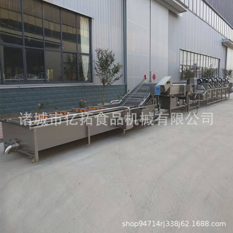 全自动果蔬气泡加喷淋双重清洗机水果打蜡加工设备苹果清洗抛光