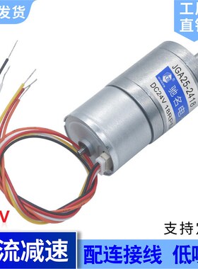 JGA25-2418直流无刷减速电机 12v24v卷发器电机 BLDC无刷慢速马达