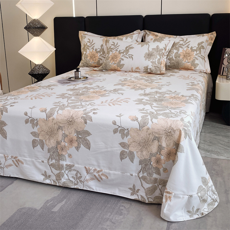 纯棉加厚磨毛床单单件100%全棉秋冬季宿舍学生双人被单枕套三件套