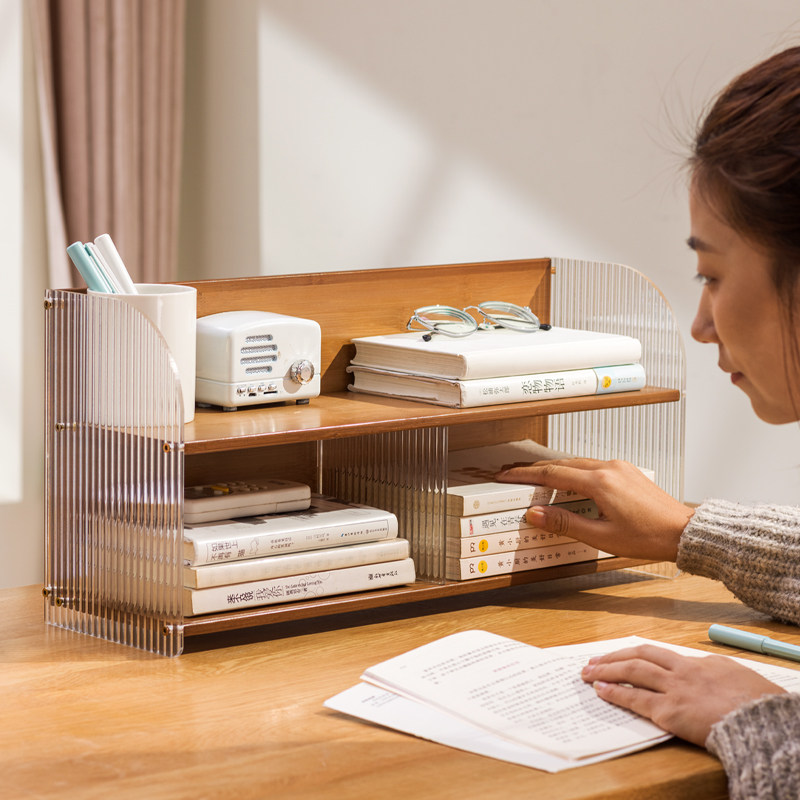 桌面置物架桌上书架整理架家用学习书桌多层办公室工位收纳展示架,收纳整理,书桌收纳置物架,淘宝优惠券,粉丝福利购,淘宝优惠卷