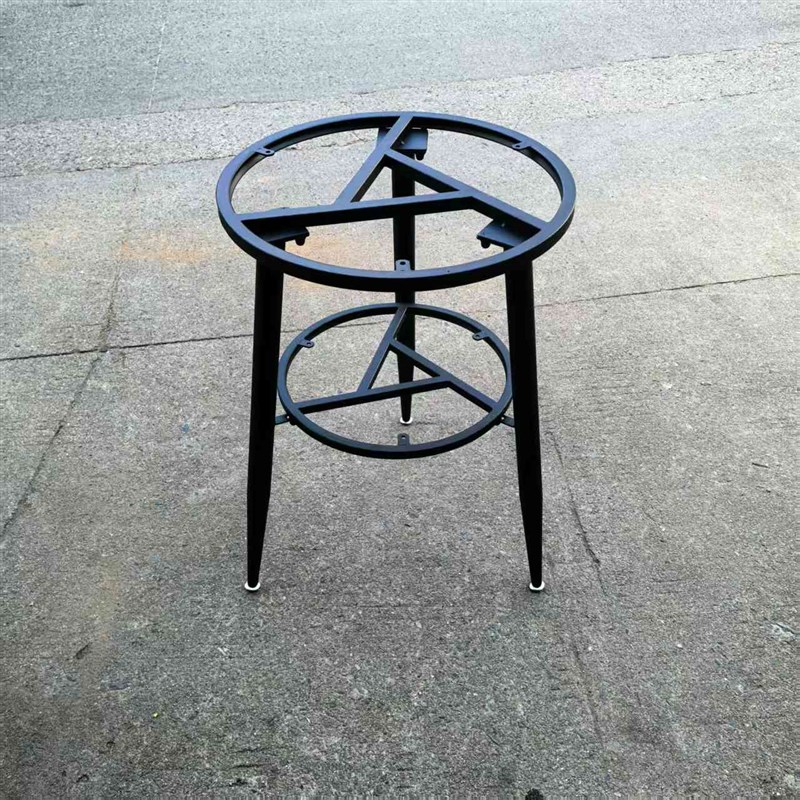 桌腿圆桌脚金属大理石支架阳台岩板桌腿底座茶几圆形桌脚餐桌桌架