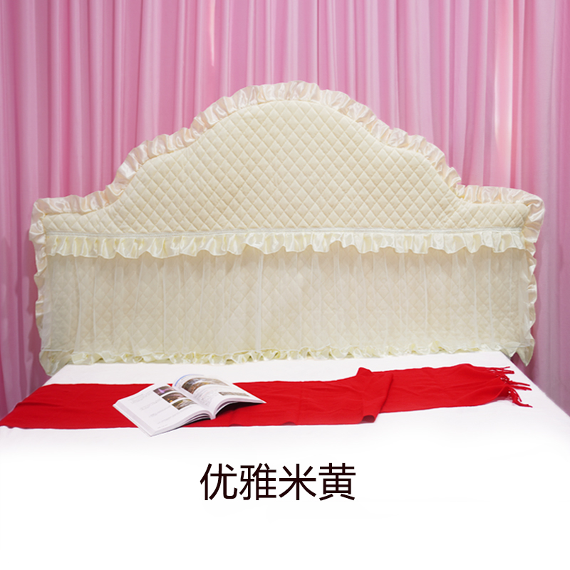 定制床头套罩靠垫软包欧式弧形半圆形床头床头罩可拆洗全包防尘罩