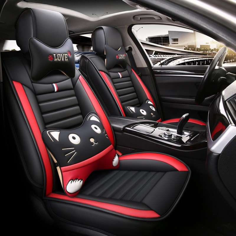 起亚福瑞迪赛拉图欧风p锐欧K2K3汽车座套四季卡通全包皮皮革坐垫