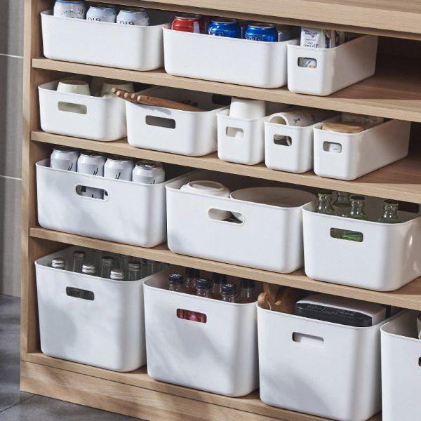 X6RO加厚收纳盒杂物收纳筐厨房柜子塑料整理箱长方形白色储物,居家布艺,收纳盒,淘宝优惠券,粉丝福利购,淘宝优惠卷