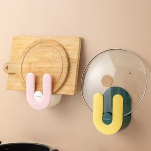 厨房锅盖架免打孔壁挂菜板架多功能放锅盖收纳置物架挂案板砧板架