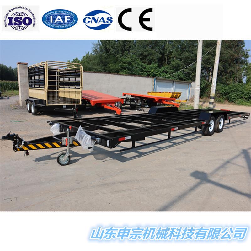 .5吨移动房车底盘骨架拖车移动集装箱拖车底盘框架挂车