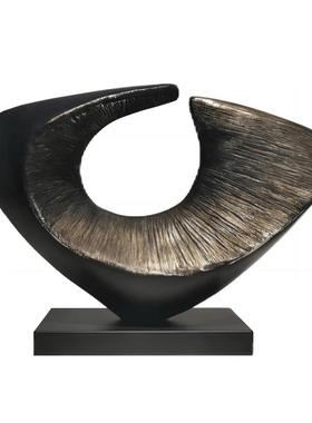 树脂抽象雕塑艺术品样板房间摆设现代简约家居饰品招财创意高端