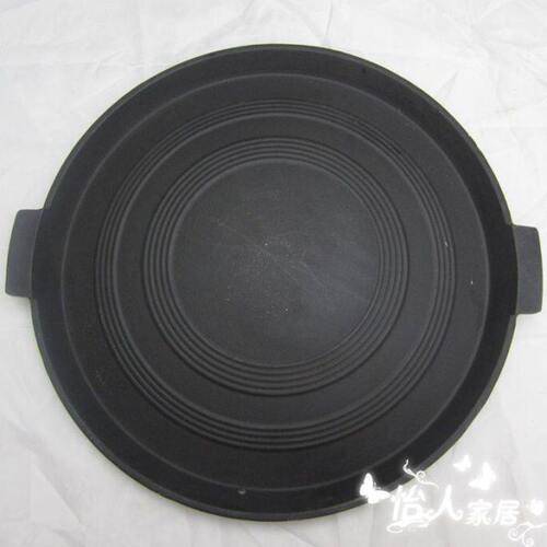 韩式圆拱形铸铁锅盖烧烤盘铁板烧盘烤肉箅子牛排烤锅烤炉特大43cm