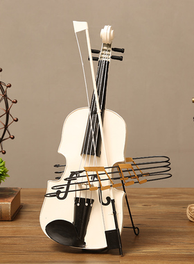 现代轻奢高级艺术感小提琴摆件客厅电视柜办公室酒V柜高档家居饰