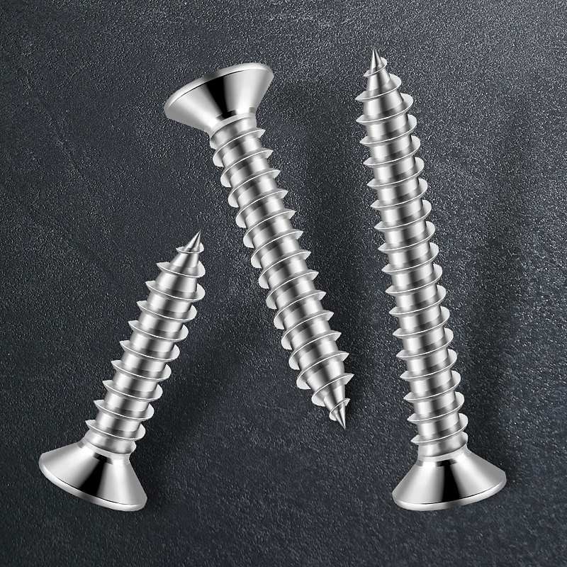 304不锈钢自攻螺丝M3 平头十w字木螺丝M4加长M3.5沉头M5加粗M6螺