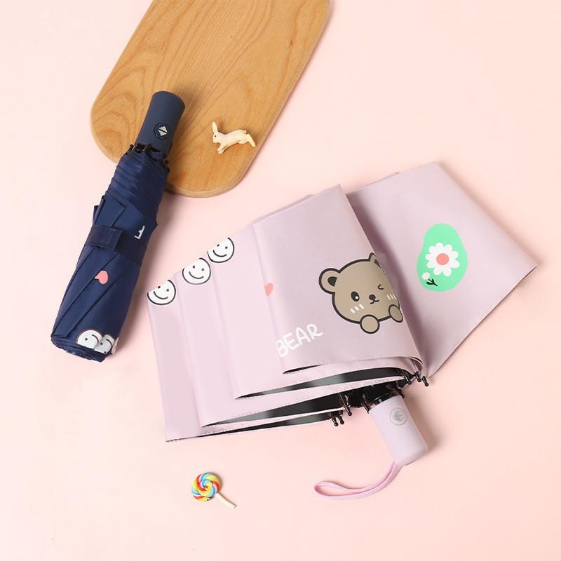 雨伞学生上学专用大童自动折叠款A便携轻便女孩卡通可爱初中高厂