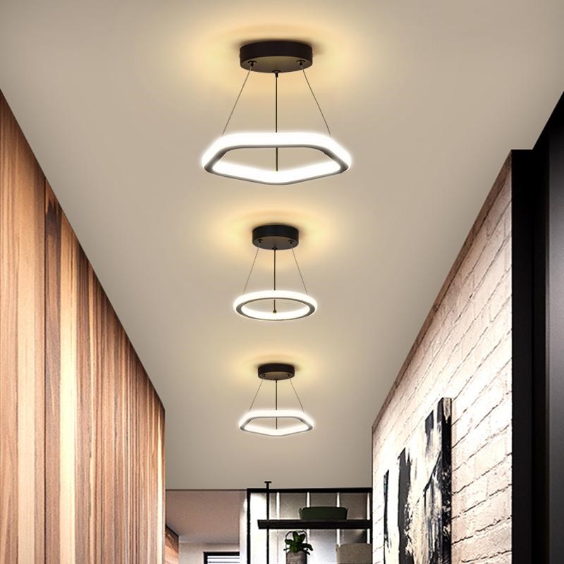 走廊小吊灯现代简约门厅r过道玄关灯五角形楼梯吊线灯阳台小吊灯