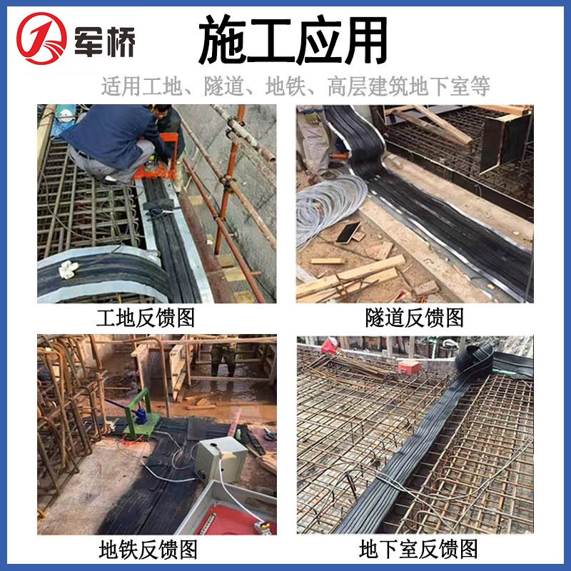 橡胶止水带651型中埋式止水条背贴式可卸式外贴式钢边橡胶止水带
