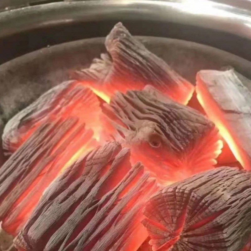 青冈木炭青钢炭去皮青杠炭菊花炭野炊烧烤炭露营炭户外烧烤灶具用