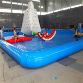 大型充气水池室外充气游泳池成人儿童戏水池手摇船水池水上乐园