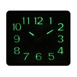 夜光荧光静音挂迪钟客259厅精致形石英钟表方简约家用翎客厅室时