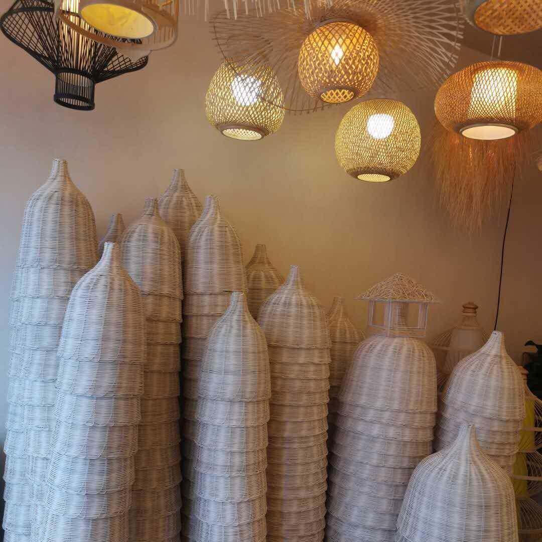 东南亚创意藤吊灯宿装饰氛围民le编d竹编吊灯复古式中013藤艺餐吊