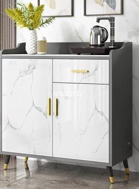 CMJ岩板餐边柜一体靠茶柜茶水柜净简约柜小橱餐厅饮水机纯墙水桶