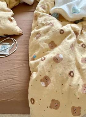 可KT猫水棉床上四套秋冬单人被洗j5646件套床单床品三爱件套