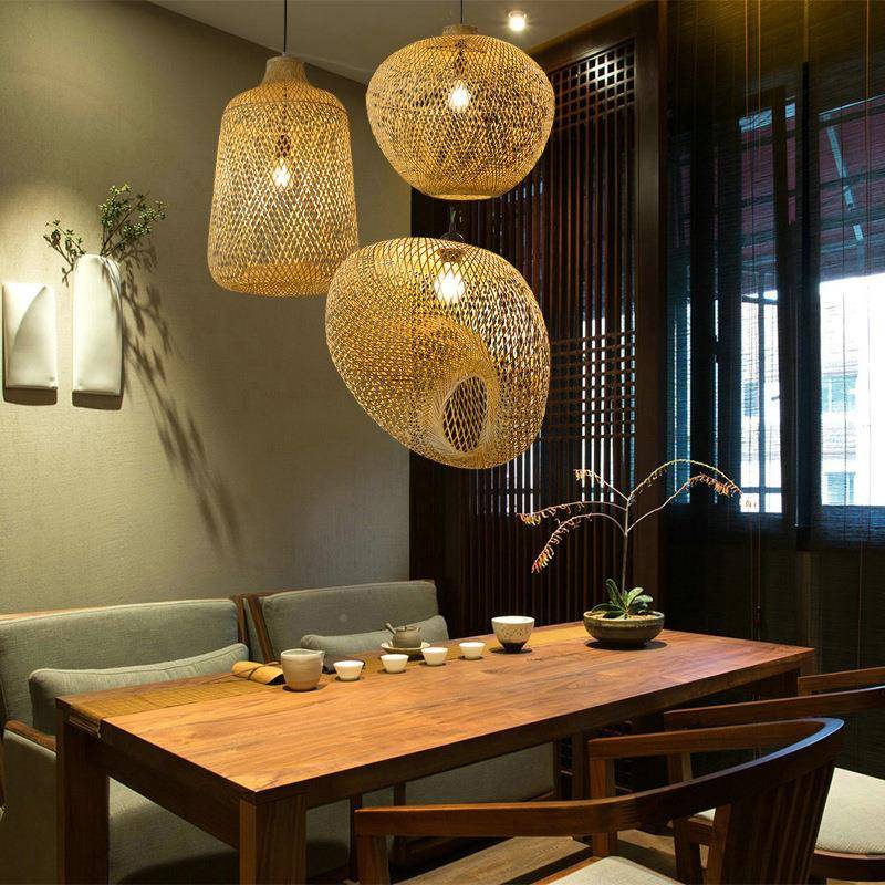 竹编茶吊灯新中149式东客厅卧室书房南亚餐厅竹艺室楼民宿组茶合