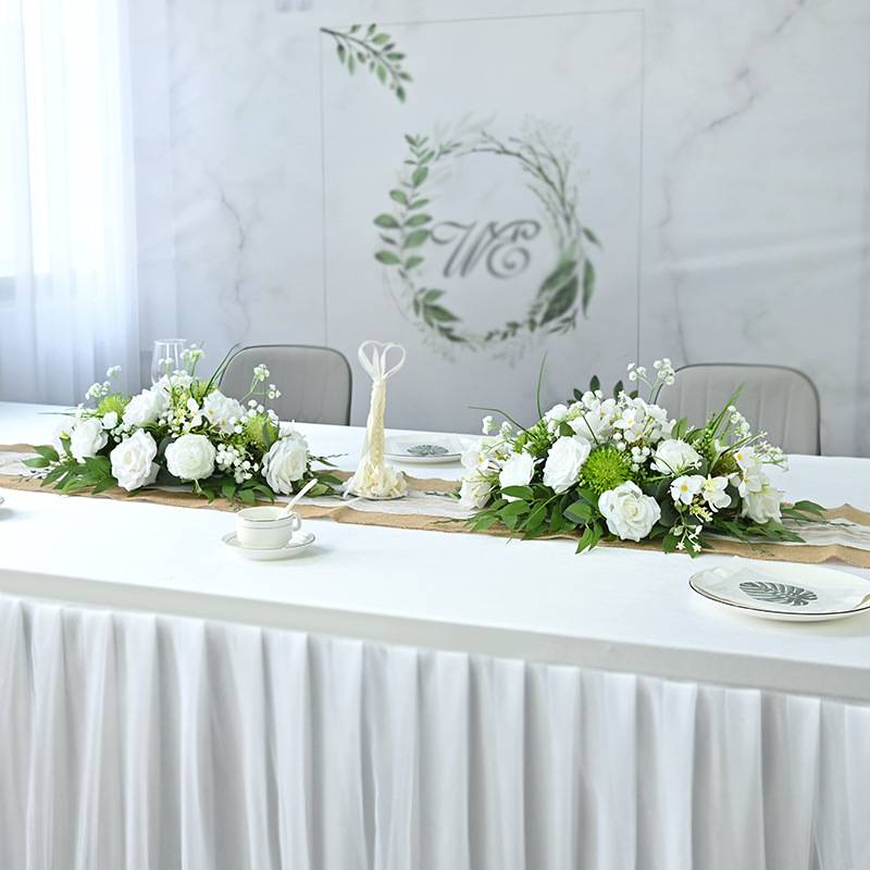 酒店婚礼宴会餐桌装饰品仿真花摆件西餐厅餐桌花摆花假花桌面摆设