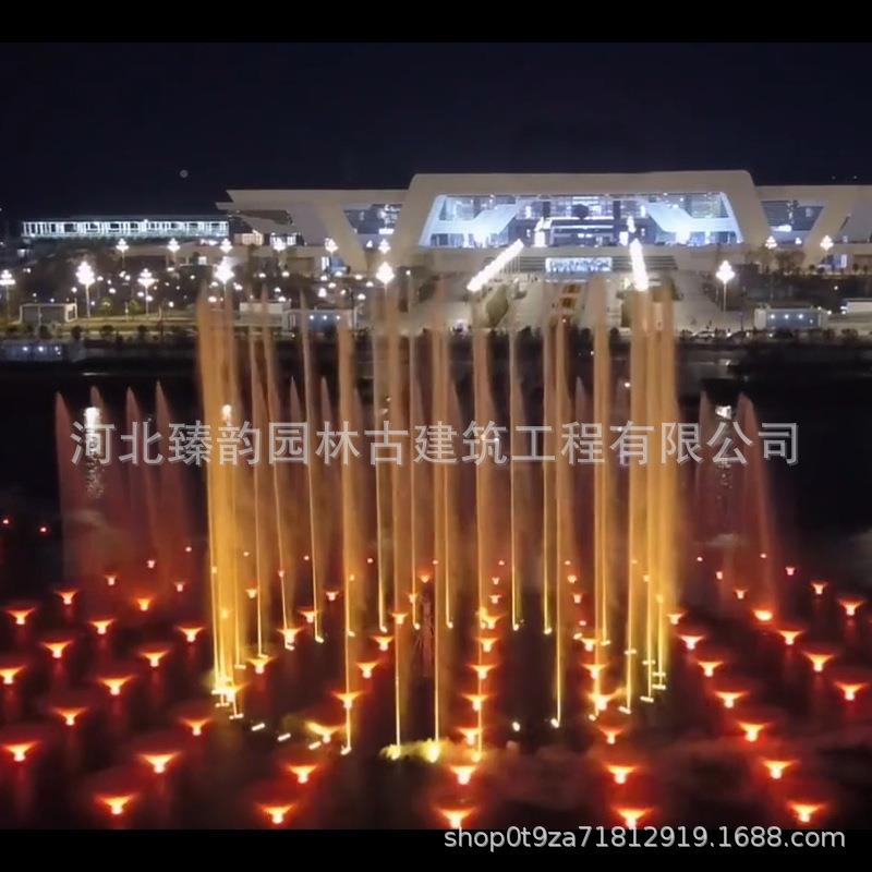 大旱中型水池音乐喷263泉水喷电影户外庭院喷泉跳泉声幕控喊泉地