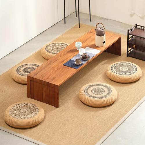 黄麻绳蒲团加202404坐垫用家地上客厅榻米垫子加榻固厚飘窗卧室圆