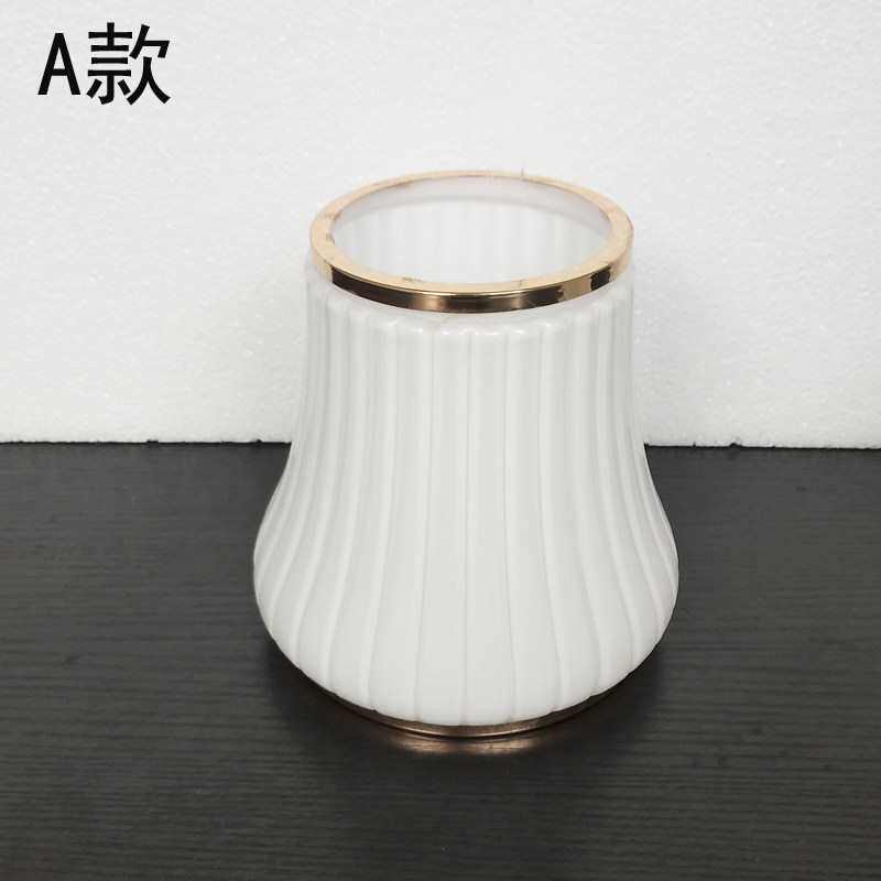 玻璃灯罩外壳E14螺口灯罩简约吊灯餐厅客厅水晶灯透光好灯罩
