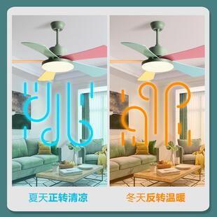 儿房风88扇灯卧室扇吊扇灯电餐厅客厅家用电灯带童风扇吊灯全光谱