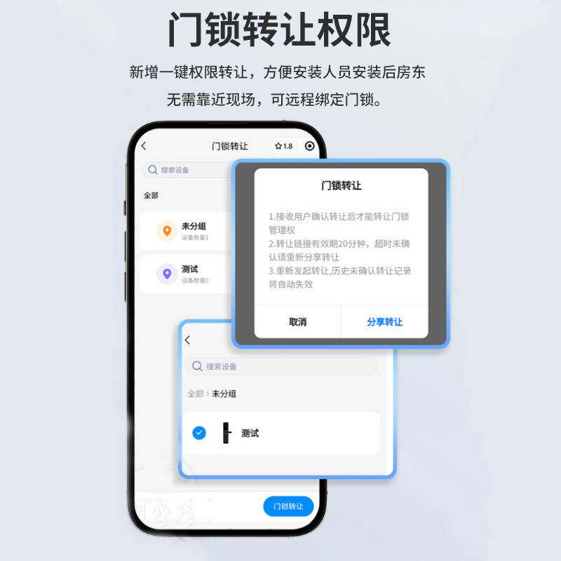 公寓出租房锁民宿临时密码锁家用防盗门智能指纹锁酒店入户门锁