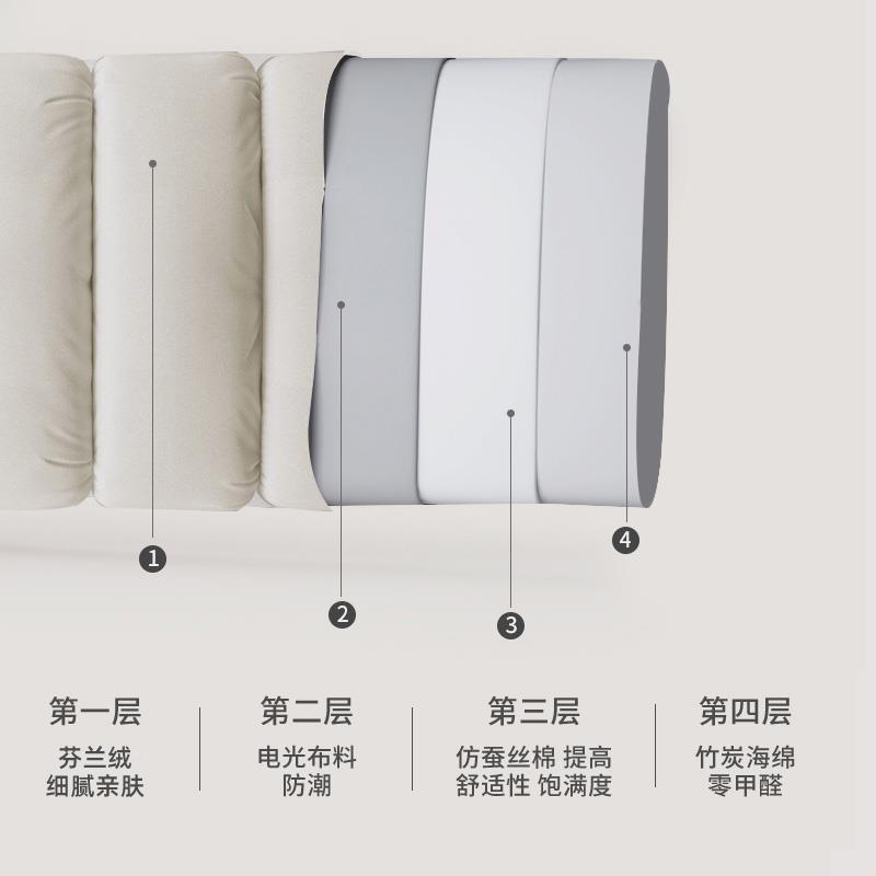 【】头床头软现包靠垫靠背罩套靠枕婴儿防撞简8881002约床代可拆