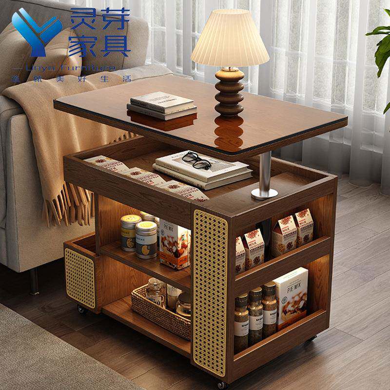 客家用沙发柜可移动小车小角推几边茶几厅茶车茶水柜可升CJ2118降
