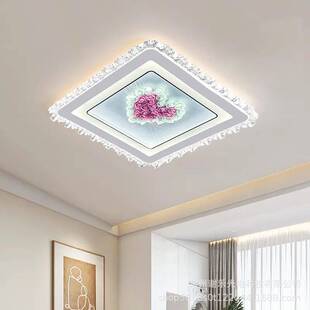 现代简约网红新款玻璃灯led吸顶灯 高亮语音智能房间灯主卧室灯具