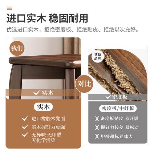 实木凳子式餐EZC凳家餐椅凳木板矮凳圆凳可叠放方凳结实中耐用新