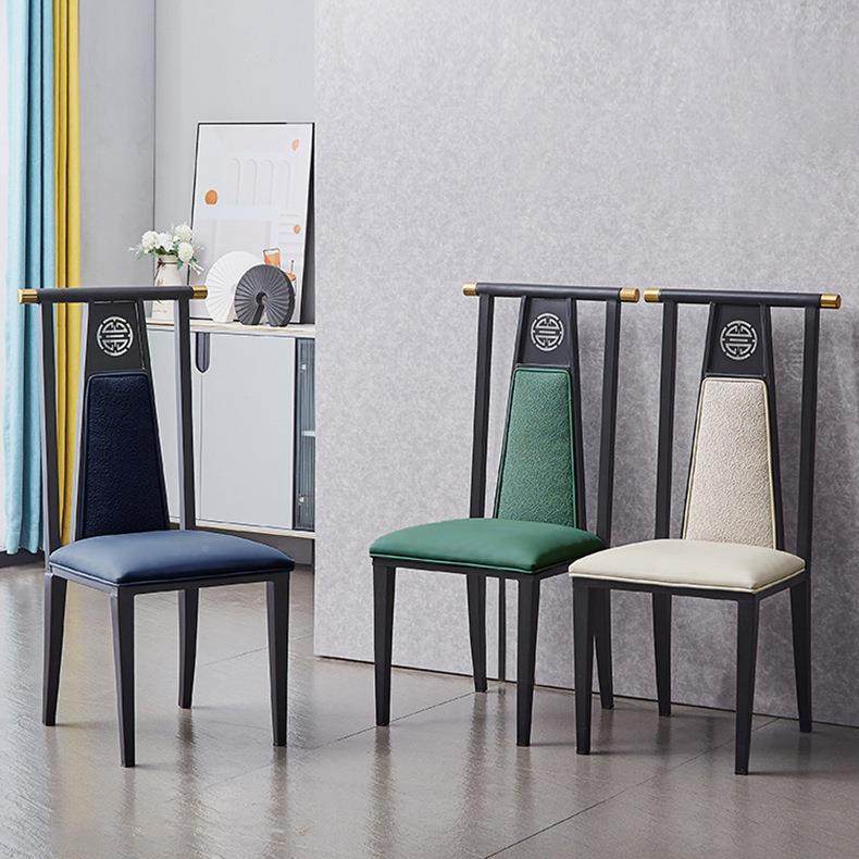 会椅包厢铁软包椅餐饮店靠-椅饭店桌椅新中艺式酒店椅餐厅现背宴