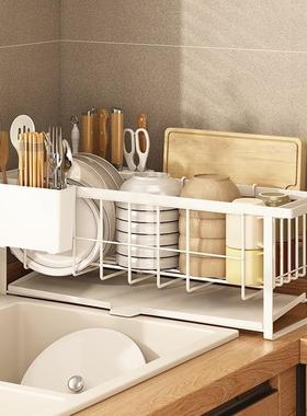 厨房沥水池碗架窄XHA窗台小型碗筷沥槽水架洗碗放水晾碗盘水置碟