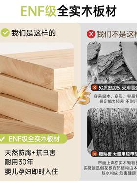 奶油实木柜卧HKK-AF00室抽屉柜厅床尾置物柜客靠墙收纳简约五斗储J物斗柜&