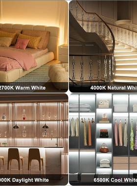 10m24V双色温COB灯带COB LED Strip Light White CCT Tunable